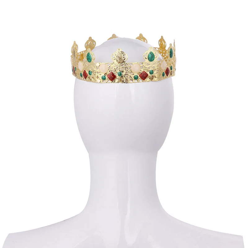 H & ZY костюм головной убор ювелирные изделия Viking Corona Hombre красочные кристалл для
