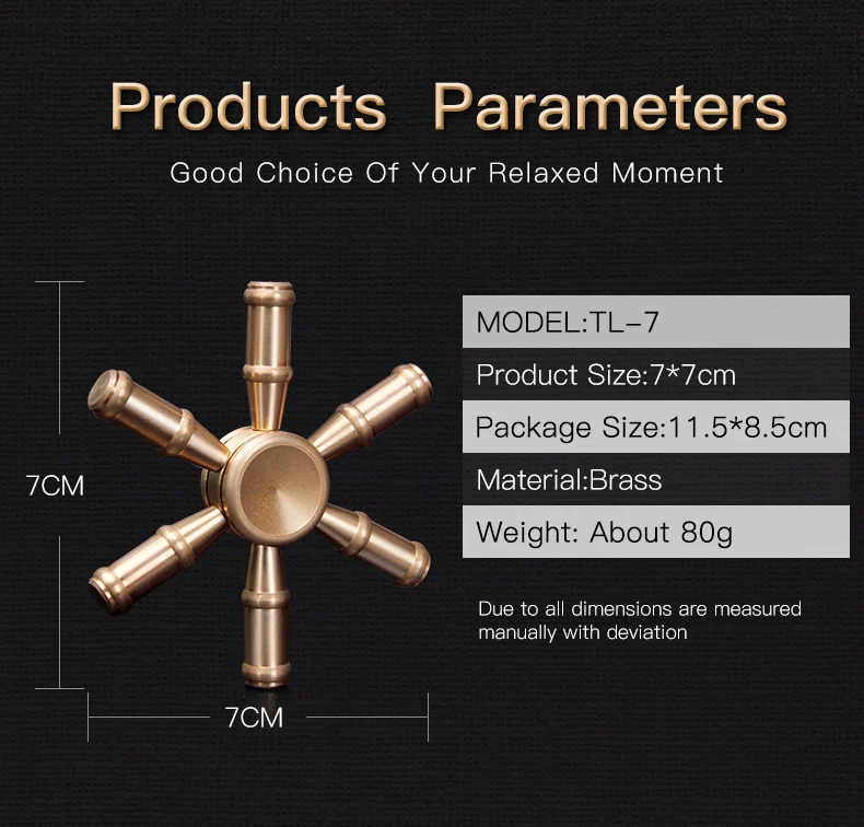 Ручная вертушка непосед спин игрушка латунь металл EDC сенсорная Непоседа Вертушка для аутизма детей/взрослых, игрушка для снятия стресса в сосредоточены игрушки TL-7