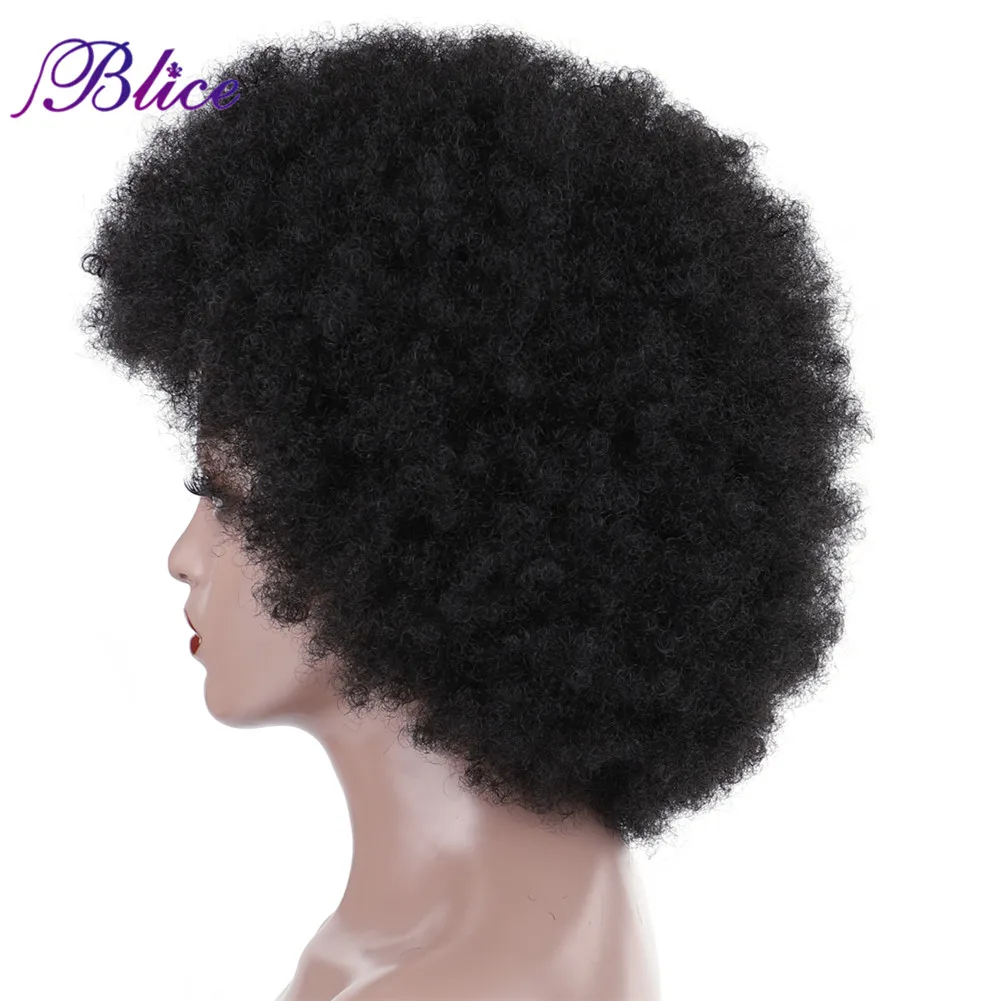Афро кудрявый синтетический 16 дюймов парики канекалон термостойкие афроамериканцы косплей ежедневно большой парик волос