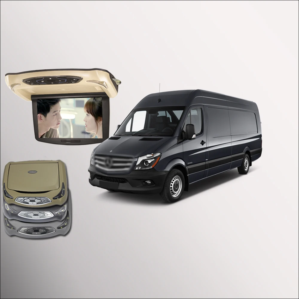 

BigBigRoad Flip Down Monitor DVD for benz Sprinter Car Roof Mounted in car LED Digital Screen monitor