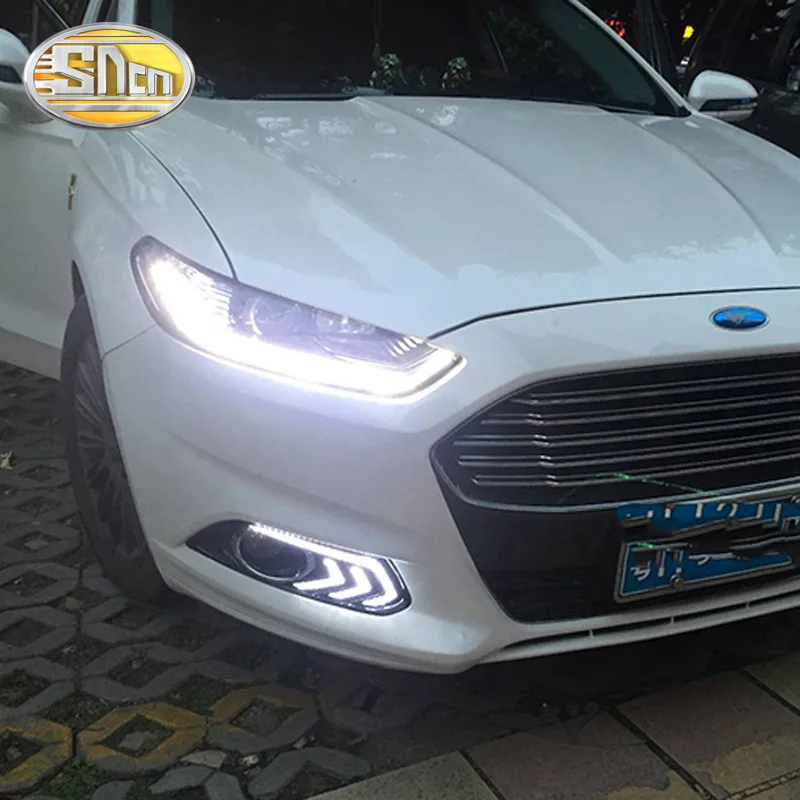 Для Ford Mondeo Fusion 2013 желтый сигнал поворота реле водонепроницаемый автомобиль DRL лампа Светодиодный дневной ходовой светильник SNCN