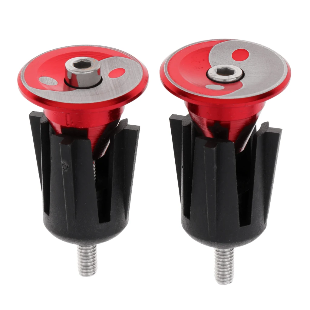 1 Pair Bicycle Handlebar Bar End Caps Plugs Stoppers Lightweight   Bicycle Parts for MTB Road Bike Cycling 1.73 x 0.94 inch 