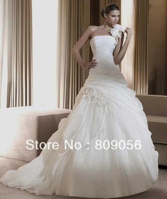 00111 One Shoulder Fashion White/Ivory Wedding Bridal Bride Dress Gown US size 2 4 6 8 10 12 14 16 18 20 OR custom | Свадьбы и