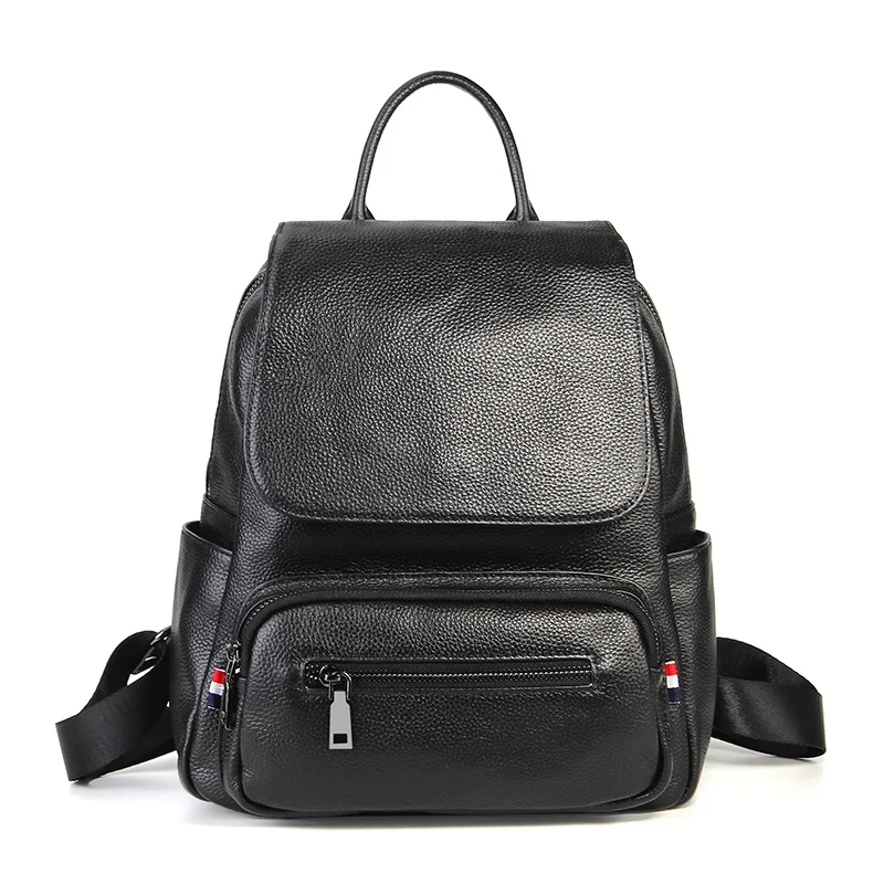 

Nesitu High Quality New Fashion Black Genuine Leather Women Backpacks Real Skin Female Girl Backpack Lady Travel Bag M118