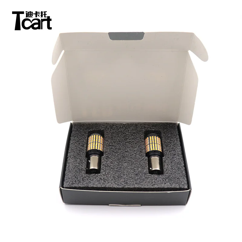 Tcart светодиодный светильник 3014 144smd Canbus T20 7440 PY21W светодиодный указатель поворота s лампа drl светильник резервный светильник s для bmw audi ford kia lexus