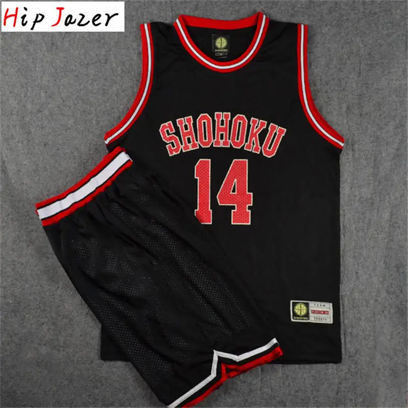Slam Cosplay Shohoku 14Hisashi Mitsui 11# Rukawa Kaede Basketball Jersey Set Shorts Sport Wear Basketball Team Uniform