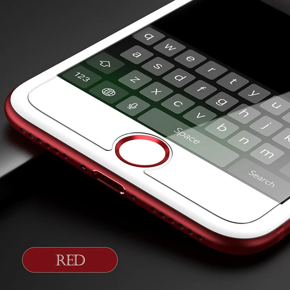 Универсальный кнопку домой Стикеры для apple iphone 8 7 6 plus 5 отпечатков пальцев Touch ID анти пот Экран протектор для iPad Air 2 3 4 наклейки на телефон наклейка на телефон наклейки для телефона Наклейки на телефон - Цвет: Red