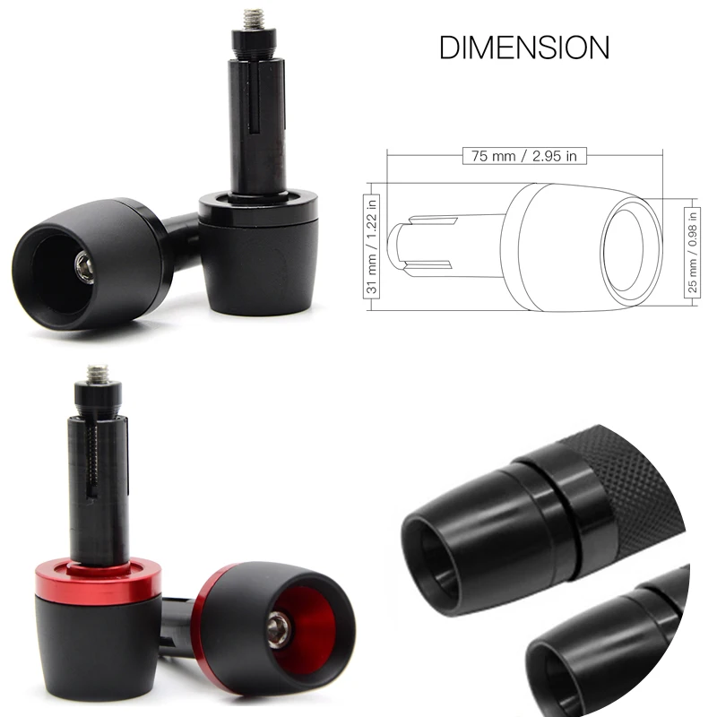 

7/8" CNC Motorcycle Handlebars Grips Bar Ends Slider Vibration Heavy Weighted Handlebar Plug Handle Bar Sliders For Dirt Bike