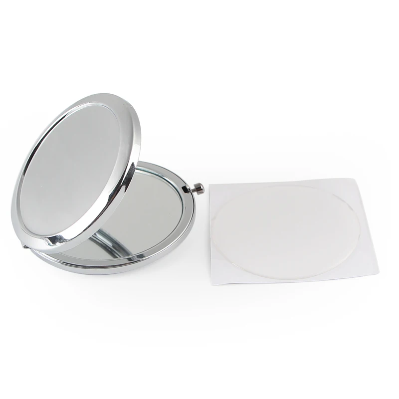 Round Mirror Compact Blank Plain Silver Colour For DIY gift mirror1 (14)