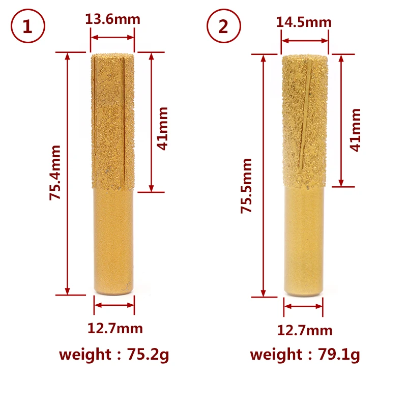 1 шт. 1/" хвостовик вакуумной пайки алмазные фрезы для гранита мрамора фрезы профилирования режущего камня края гравировки инструменты