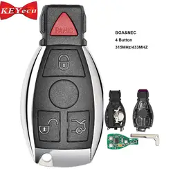 KEYECU 4 кнопки 315 МГц/433 МГц Smart Remote Key для Mercedes Benz поддержка NEC и BGA 2000 + год Авто ключи для Benz