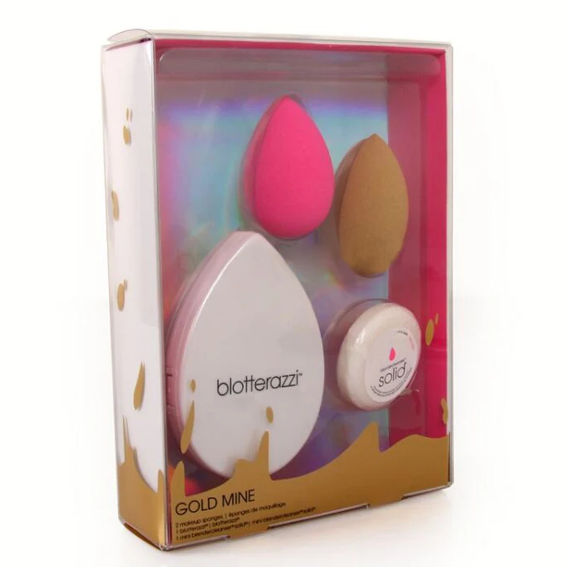 

Brand Makeup Sponge Cosmetic Puff Set 4 In 1 Makeup Kit Grow Big Make Up Puff Foundation Sponge BB Cream Oil Cleaning Sponge