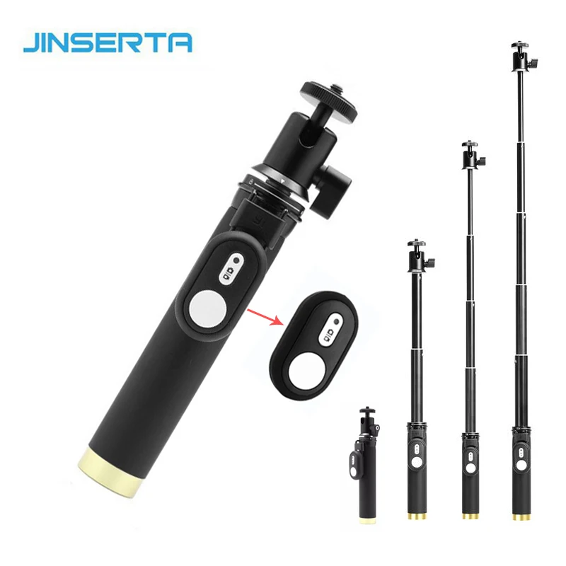 

JINSERTA New Bluetooth Monopod Extendable Remote Control Selfie Stick Tripod for Xiaomi yi 4K xiaoyi II Sport Action Camera