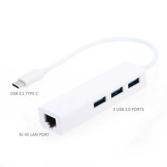 50 шт. адаптер USB 3 1 Type C на порта s 0 RJ45 | Электроника