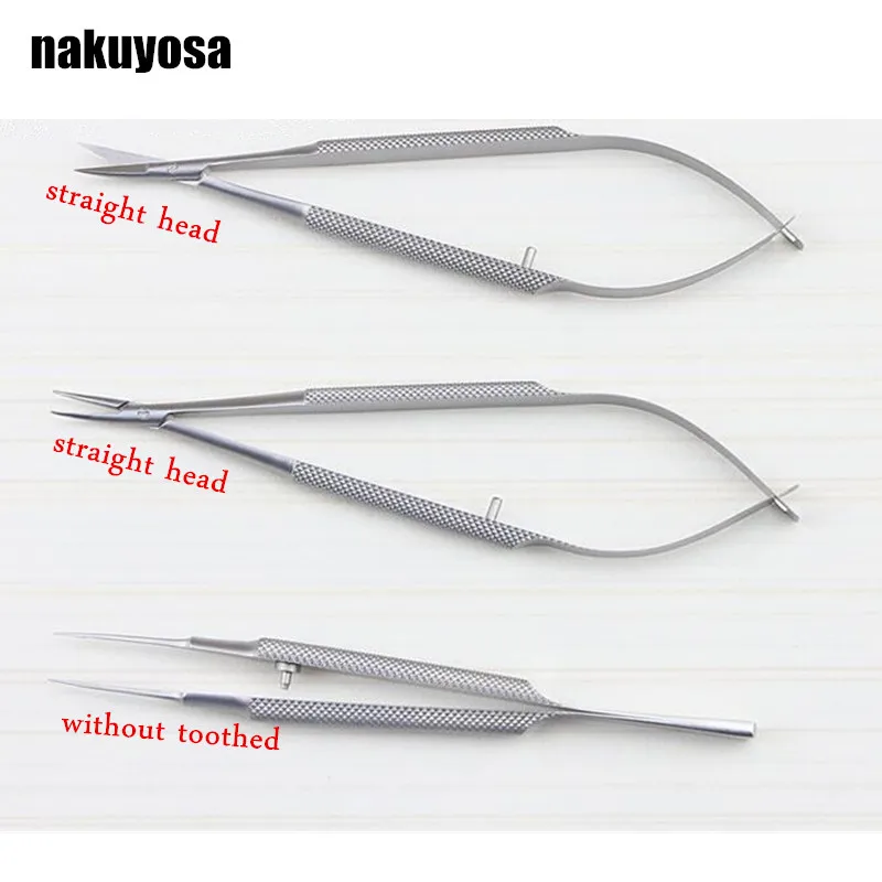 

3pcs/set equipment 12cm ophthalmic microsurgical instruments Needle Holder Micro scissors Tweezers hand surgery