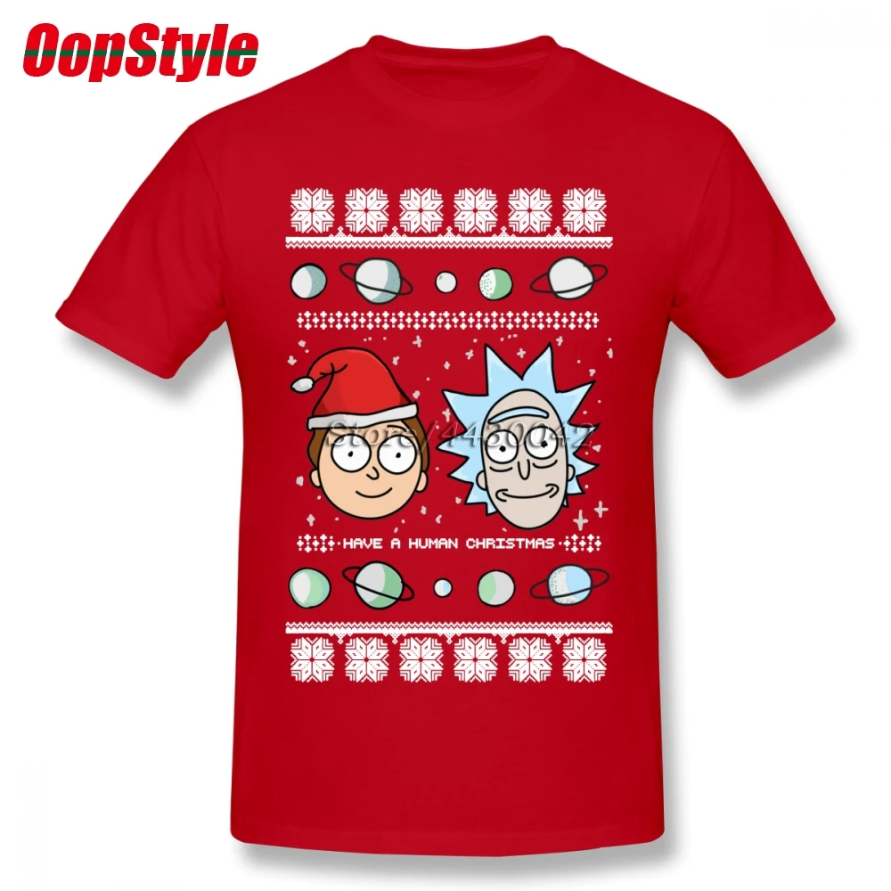 Рик и Морти Уродливый Рождественский свитер футболка для мужчин плюс размер хлопок Футболка команды 4XL 5XL 6XL Camiseta