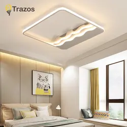 TRAZOS современные светодиодные люстра с пультом дистанционного управления акриловые фонари для Гостиная Спальня домашняя люстра