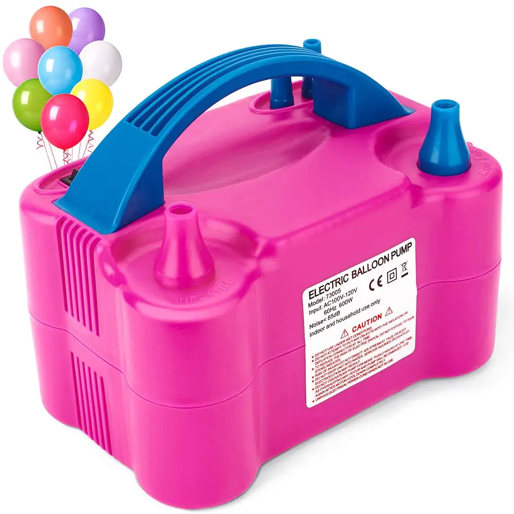 

Portable Dual Nozzle Rose Red 110V 600W Electric Balloon Blower Pump/Electric Balloon Inflator For Decoration