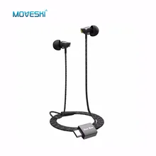 Moveski Тип USB-C вкладыши Керамика стерео наушники ANC Провода Управление гарнитура Тип C цифровой наушники для Sumsang Huawei