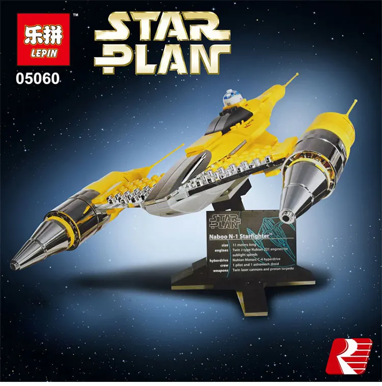 

New Lepin 05060 Star War Series The Rogue One USC Naboo Style Fighter Set 10026 Building Block Brick Educational Toys funny gift