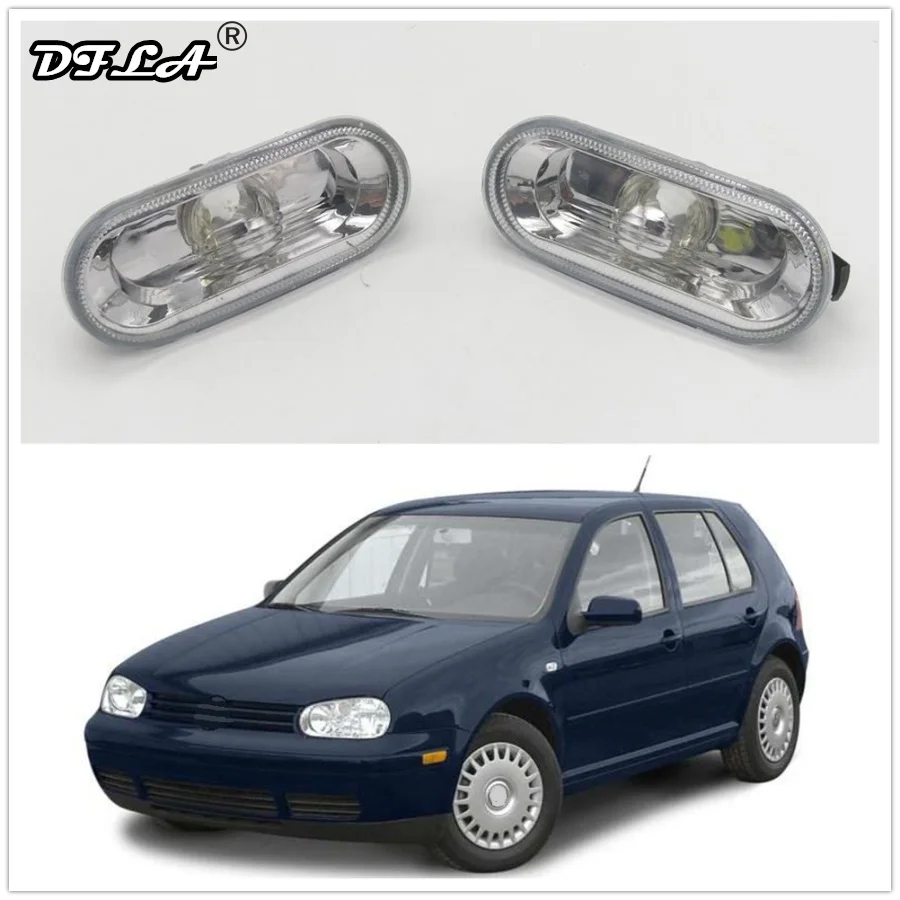 2 шт. для VW Golf A4 MK4 1998 1999 2000 2001 2002 2003 2004 2005 бесцветная защитная пленка индикатор Боковой габаритный фонарь Поворотная сигнальная лампа ретранслятор