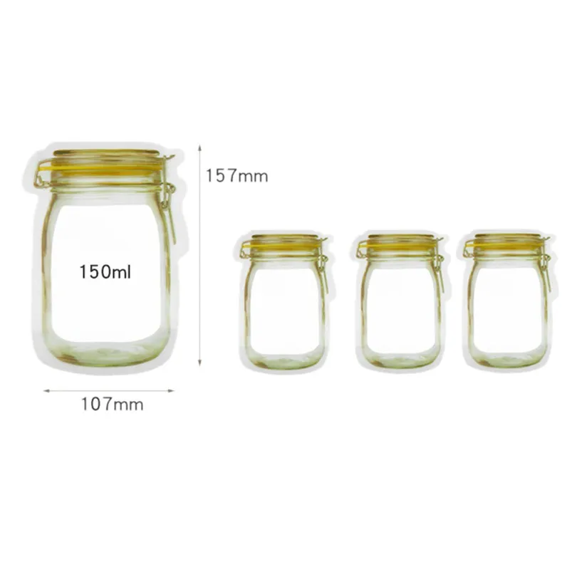 4PCs Zipper Bags Reusable Snack Saver Bag Leakproof Food Sandwich Storage Bags for Travel Kids Kitchen tools #3m05 (9)