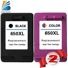 Bosumon Заменяемая Картридж для hp 650 xl совместимые с Officejet1015/1515/2515/2545/2645/3515/4645 Принтер (набор)