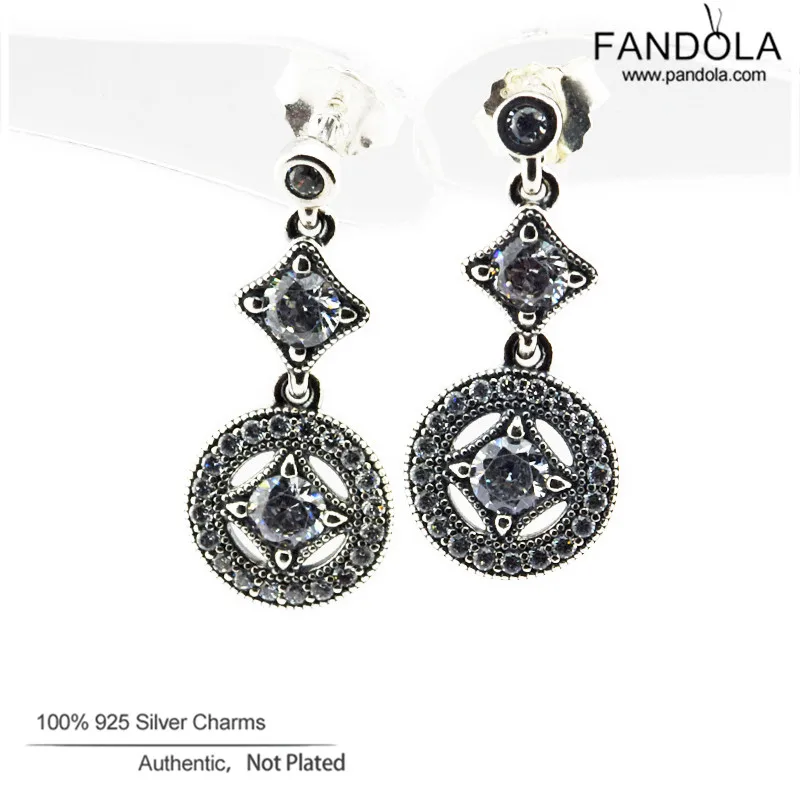 

Fashion Earring Sterling Silver 925 Vintage Allure Hanging Earrings For Women Wedding Original Jewelry Pendientes Brincos