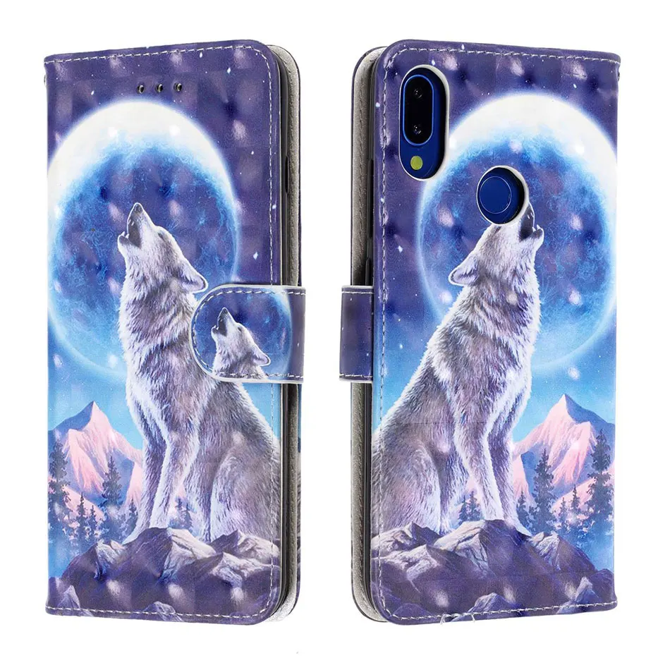 Окрашенный Флип кожаный чехол для Xiaomi CC9 Redmi Note 8 Pro, кожаный чехол-Кошелек, Чехол Для Fundas Redmi Note 7/Redmi 6 Pro