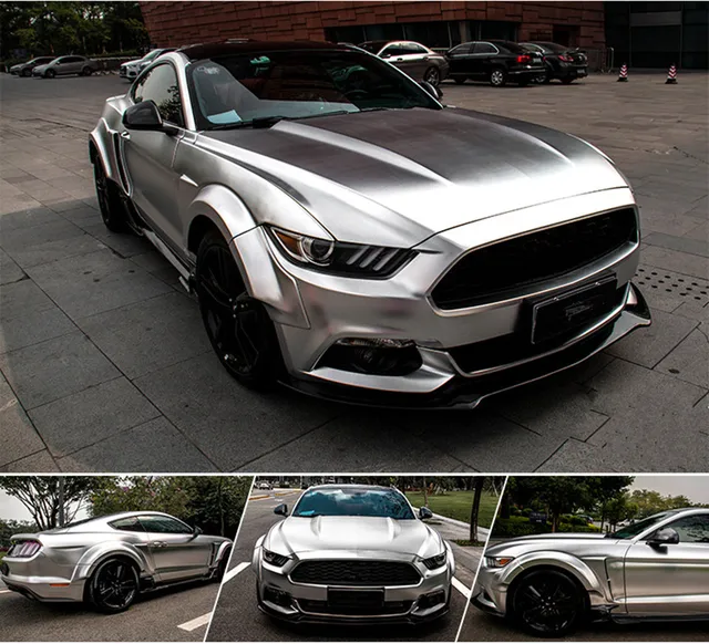 Ice Silver Stain Chrome Wrap Vinyl Self Adhesive Car Vehicle Sticker