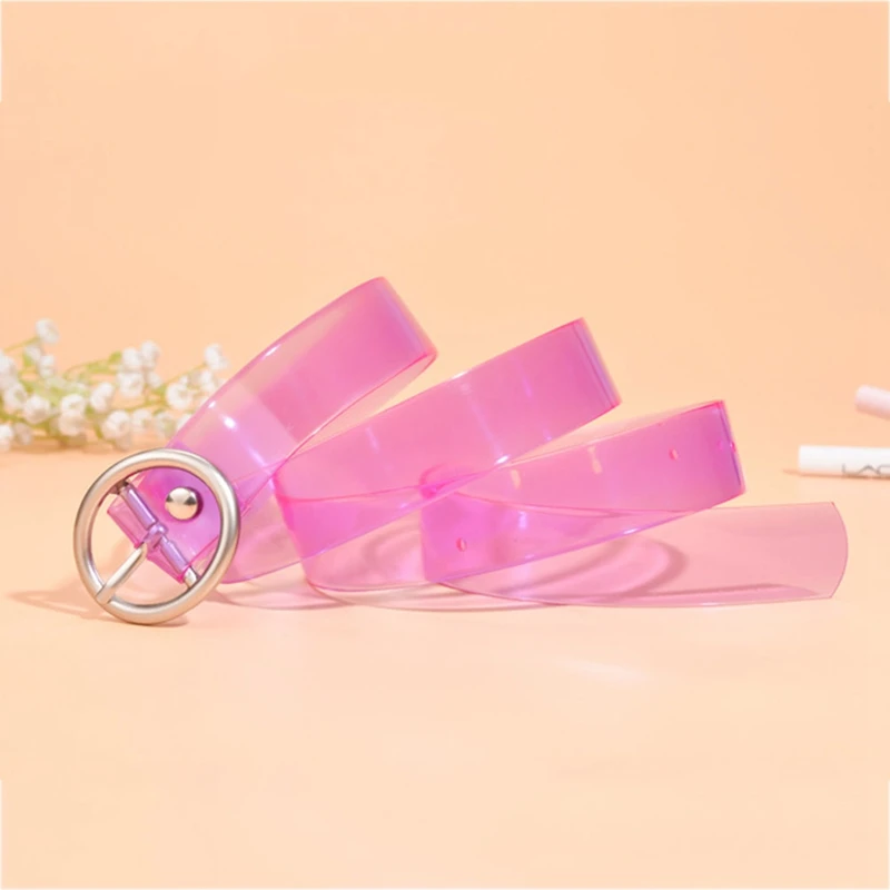 

2019 Summer Fashion Color Plastic Smooth Transparent Belts For Woman Candy Multi-color Belt Fashion Jeans Belt