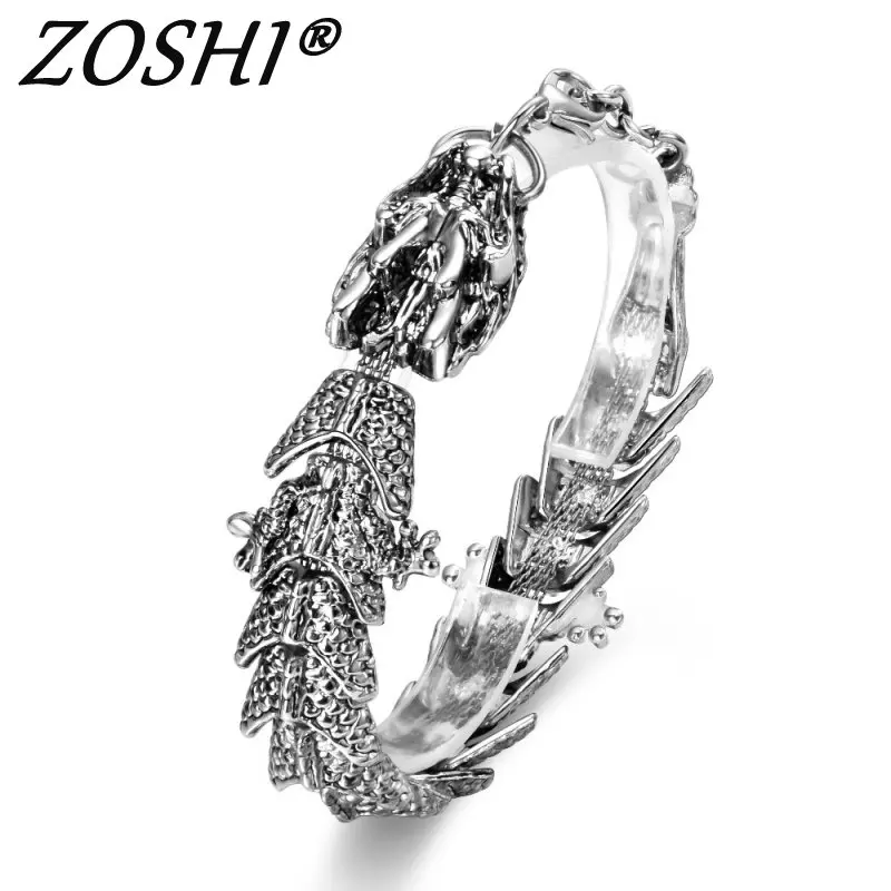 

Drop Shipping Unique Gift for Dragon Charms Bracelets & Bang Punk Stainless Steel Bracelets For Women Men Pulseira Jewelry