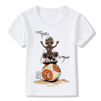 

Cute Baby BB-8 Design Children's Funny T shirt Boys Girls Star Wars Summer T-shirt Kids Casual Clothes,ooo5164