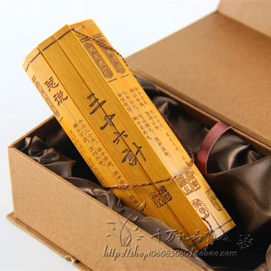 Chinese Classical Bamboo Scroll Slips famous Book of /" LANTINGXU/" 82X20CM