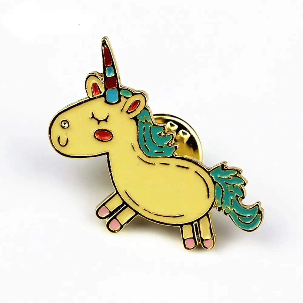 

1Pc Cartoon Lovely Animals Unicorn Metal Brooch Pins Fashion Jewelry Wholesale Lapel Pin Dresses Brooch Jewelry For Girl