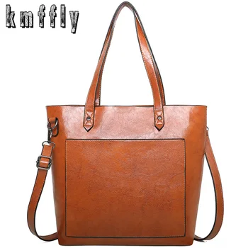

KMFFLY Brand Luxury Handbags Women Tote Bag Designer 2019 Large PU Leather Women Bags Ladies Shoulder Bags Sac A Main Femme