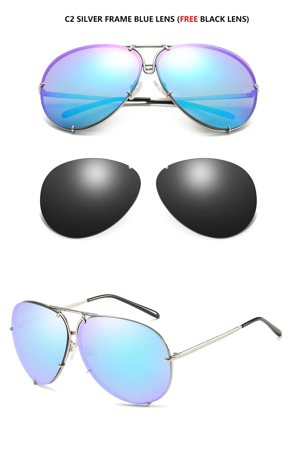 Мужские большие солнцезащитные очки, роскошные брендовые дизайнерские женские очки для вождения, модные женские солнцезащитные очки Kim kashkahian Pilot, 2 линзы