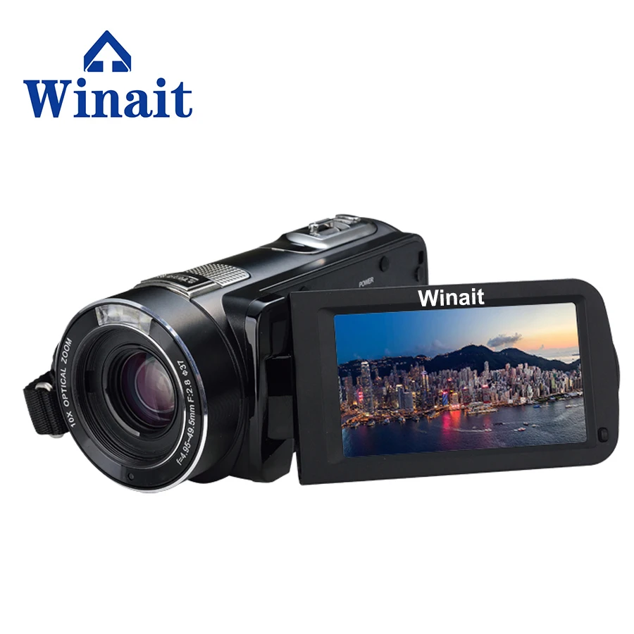

Winait 2017 hot sale HDV-Z80 digital video camera with 3.0'' touch display 10x optical zoom remoter control full hd 1080p