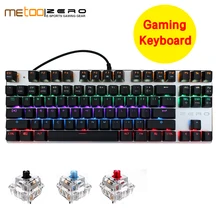 Discount Metoo Edition Mechanical Keyboard 104 keys Blue Switch Gaming Keyboards for Tablet Desktop Russian sticker e 3lue k727 104 keys mechanical keyboard black switch white