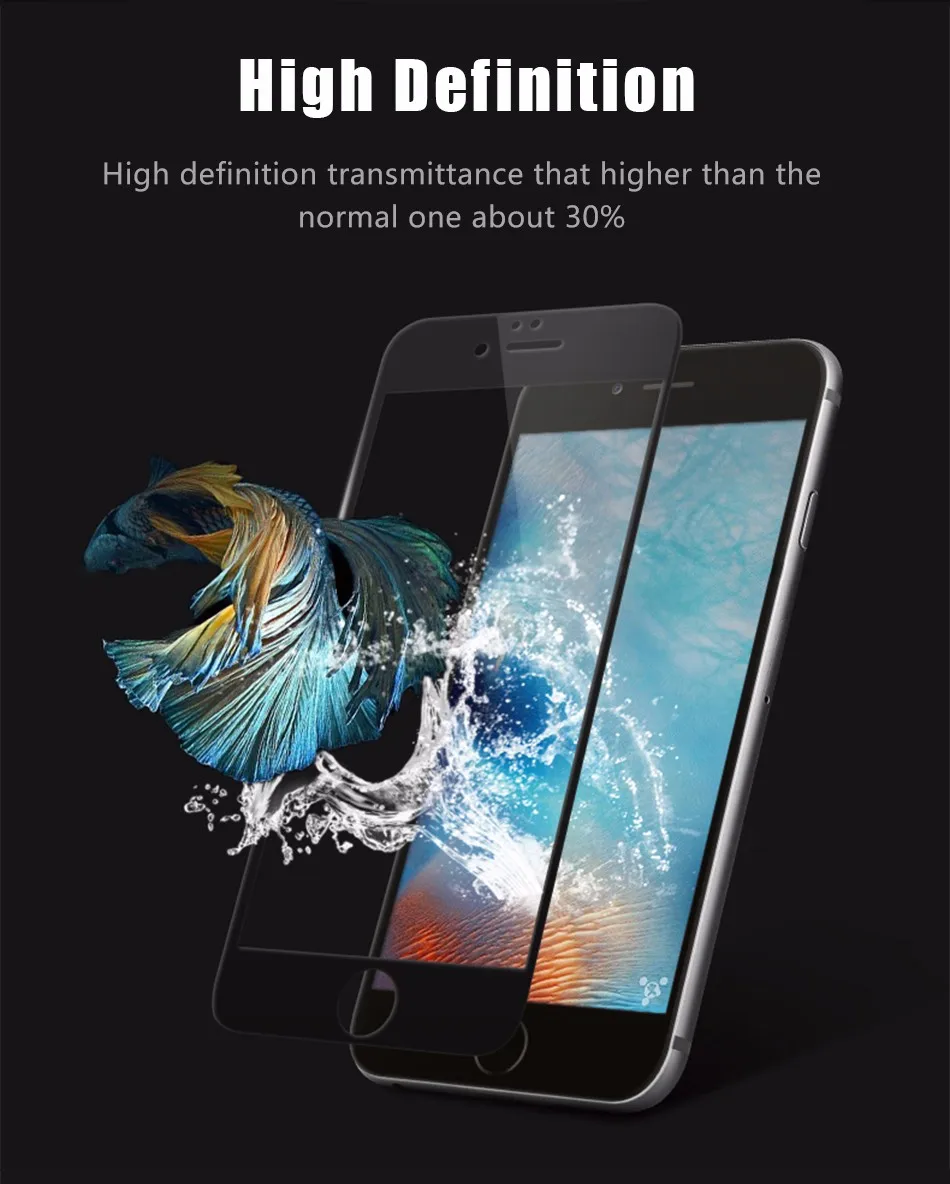 Temper glass screen protector for iphone 6 6s plus (8)