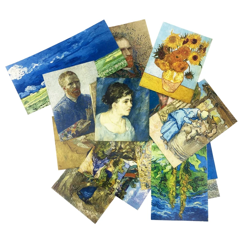 

15pcs/pack Van Gogh painting collection Decorative Planner Sticker DIY Scrapbooking Phone diary album Stickers escolar