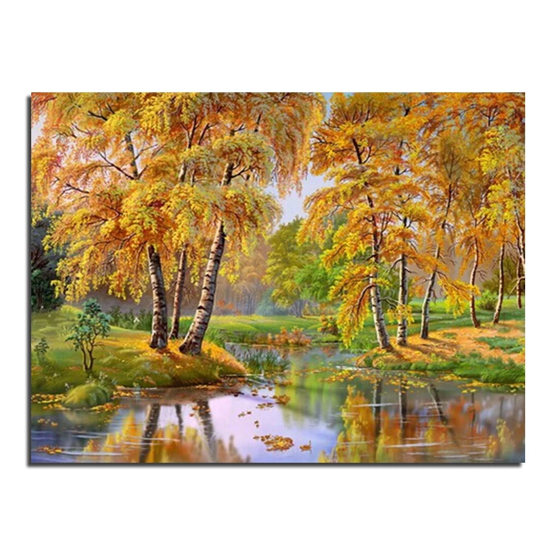 autumn woods 80x60 Diamond embroidery Diy diamond square drill rhinestone pasted Crafts Needlework home decoration autumn woods 80x60 Diamond embroidery Diy diamond square drill rhinestone pasted Crafts Needlework home decoration