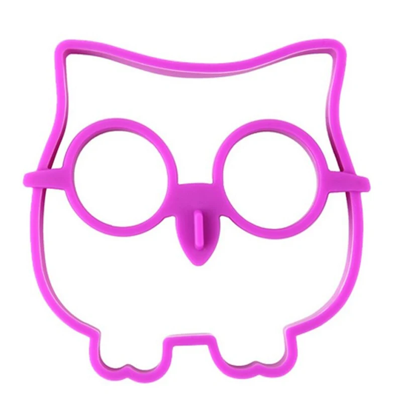 

ANGRLY 5pcs Breakfast Silicone Owl Animal Fried Egg Mold Pancake Egg Ring Shaper Funny Creative Kitchen Tool silicone mold