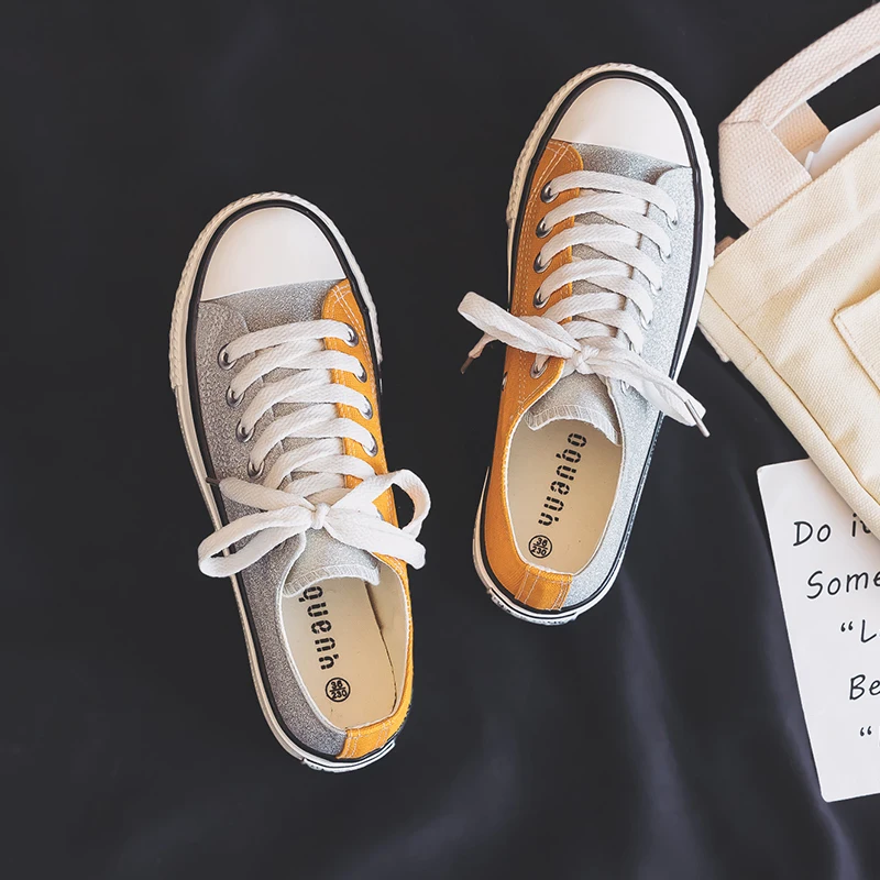 

Mixed Colors Canvas Women Shoes 2019 Summer Trend New Breathable Single Shoes Flat Female Casual Sneakers Outdoor Leisure