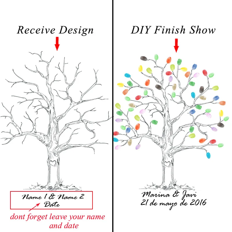 1-set-Personalized-Custom-Fingerprint-DIY-Guest-Book-For-Wedding-and-Party-Decoration-Fingerprint-Signature-Tree (2)