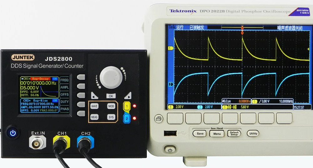 JUNTEK JDS2800-60M 60 МГц генератор сигналов цифровой контроль двухканальный DDS функция генератор сигналов частотомер произвольный