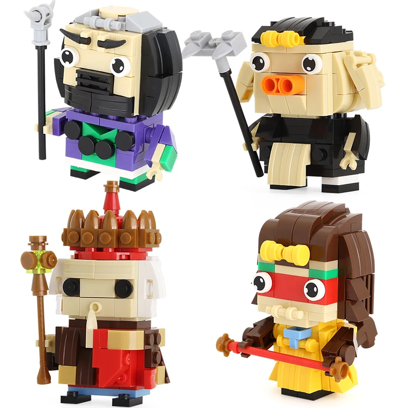 

Journey to the West figures Bricks compatible legoed Sun Wukong building blocks kit kids toys sets bricks headz China brickheadz
