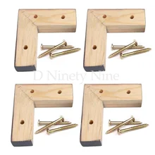 4 шт. древесины дуба 15x5x5 см черный правый угол деревянная мебель ноги 100 кг подшипник вес для диван шкаф столы кровать