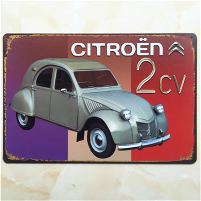 Citroen 2cv Wholesale Hot Sale Vintage Iron Tin Signs Bar Pub Metal