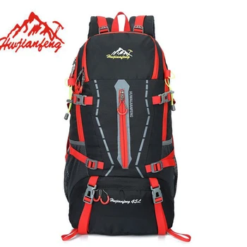 

45L Outdoor Travel Luggage Bag Backpack Canvas Mountain Hiking Camping Tactical Rucksack Large Capacity Men Women Bags S015